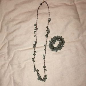 GORGEOUS J Crew Jade Color Necklace and Bracelet